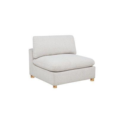 Modular Armless Chair In Teddy Boucle Fabric