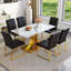 Ensemble de table de salle à manger 5 pièces, table de salle à manger avec 4 chaises de style moderne