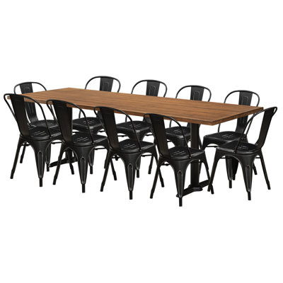 Phoebe Restaurant Furniture by Barn Rectangle 96" L x 36" W Table