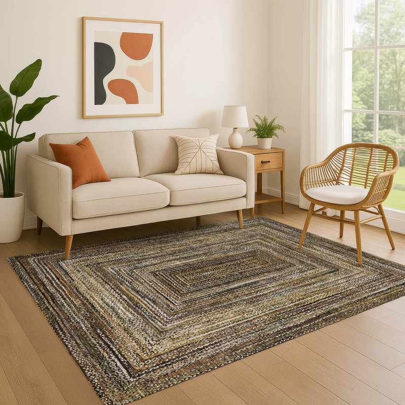 Premium Machine Washable Bucz AMF1725 Geometric Rug, Rectangle 10' x 14'