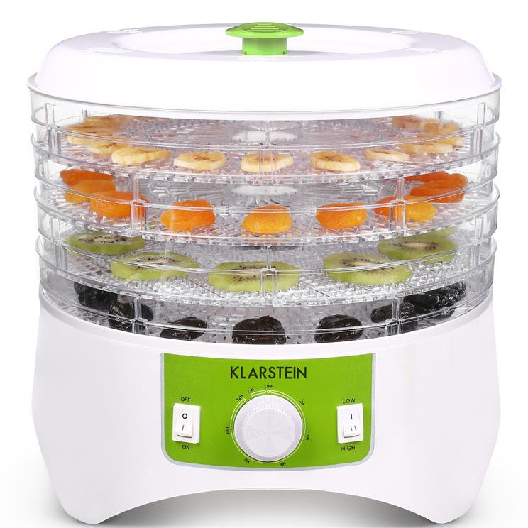 Klarstein 400W Food Dehydrator, White/Green