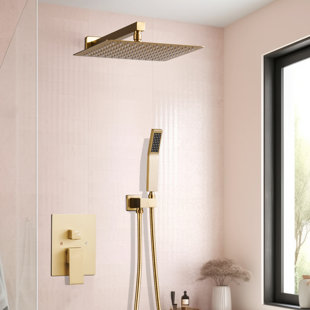 Système de douche complet avec pomme de douche 12 "et valve brute