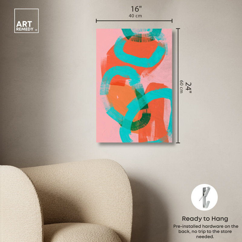 Candy Chain Modern Abstract Geometric Canvas Wall Art, 24" x 16"
