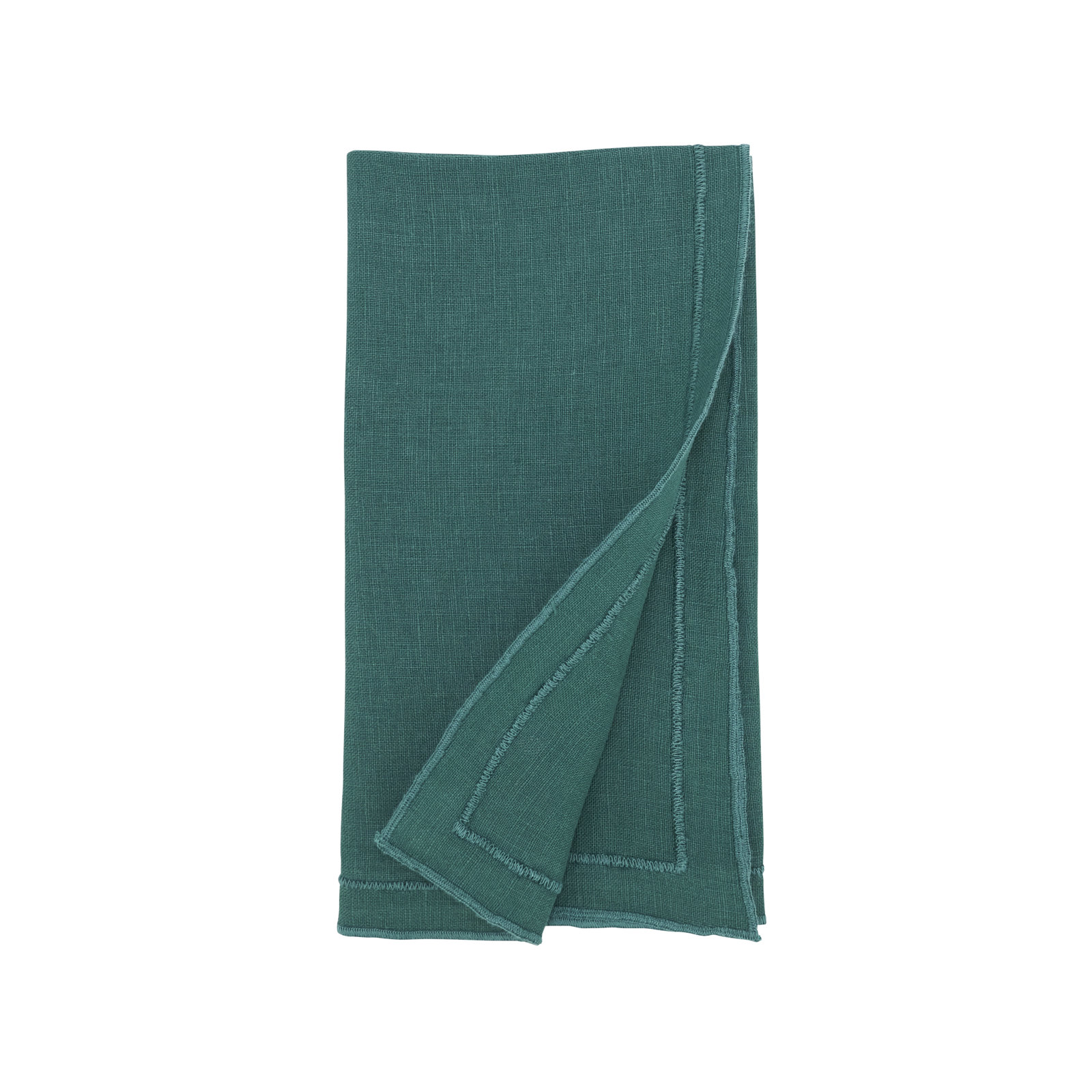 Stonewashed Overlock Edge Napkin (Set of 4), Green