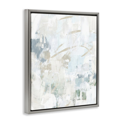 «Subtle Faded Abstraction», art mural encadré flottant par June Erica Vess