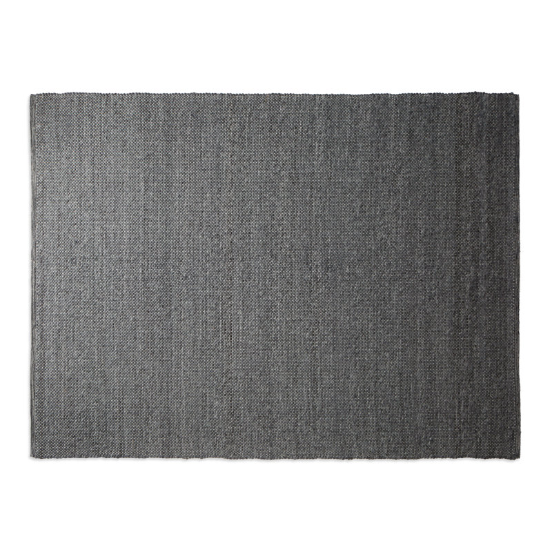 Sinder Wool Area Rug in Charcoal, Rectangle 9' x 12'