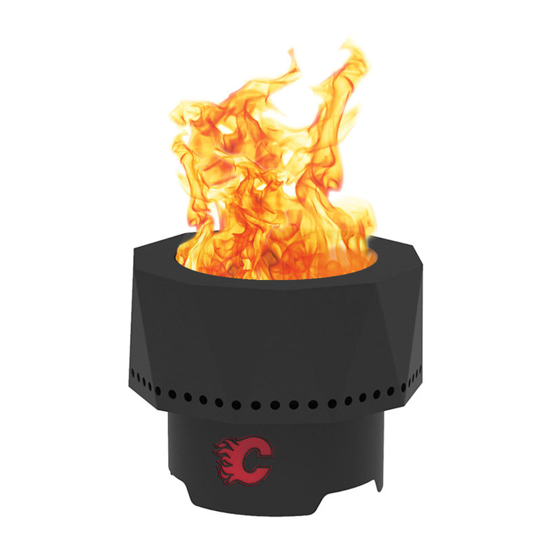 Steel Wood Burning Fire Pit, Calgary Flames
