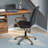 Mid-Back Designer Upholstered Swivel Executive Office Chair with Armrests-1860959585-1860959590