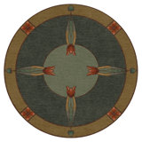 Monterey Mist Hand Knotted Wool Floral Area Rug