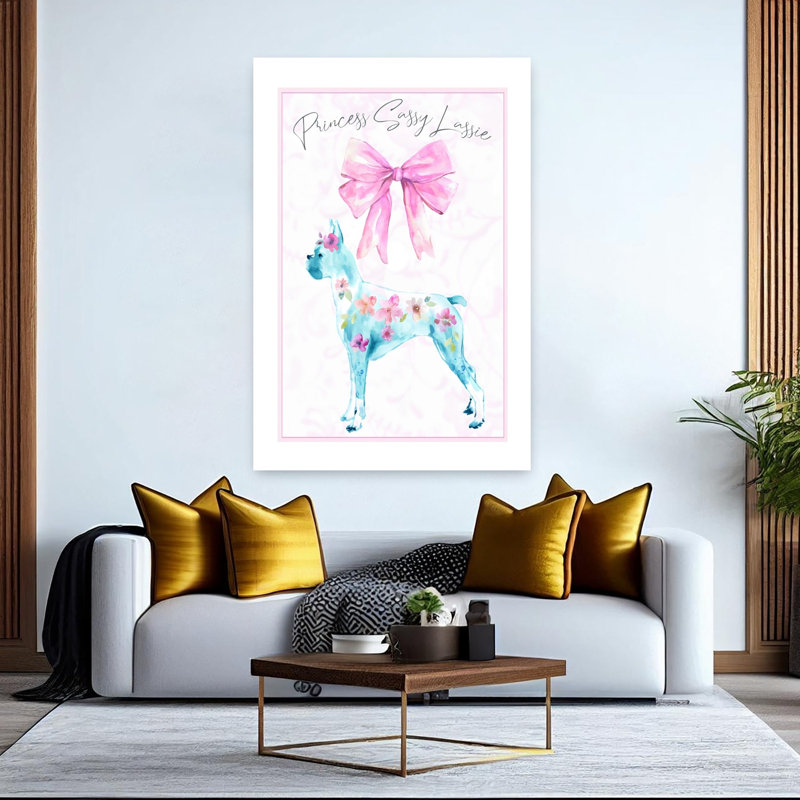 Art mural abstrait Sassy Lassie, H 60 po x l 40 po