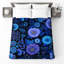 Couvre-lit matelassé bleu à motif floral toutes tailles-126079222