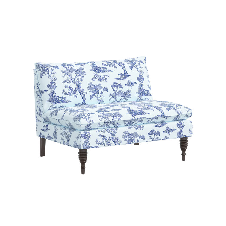 Red from Scalamandre Crafted by Cloth & Company Concord Settee in Pattern