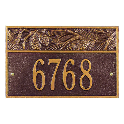 Nagano 1-Line Wall Address Plaque