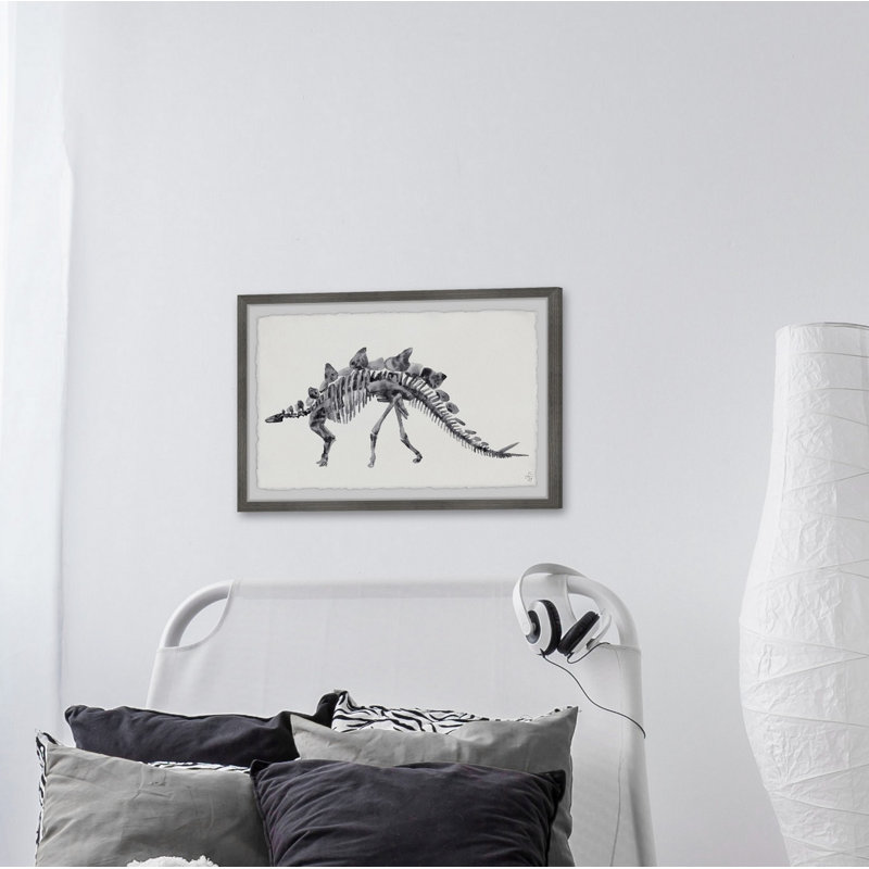 «Brooker Big Stegosaurus Skeleton», reproduction encadrée, H 8 po x l 12 po x P 1,5 po