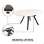 Tables de salle à manger extensibles de 47 à 63 po, équipées de 4 chaises de salle à manger rembourrées en tissu épais et d'une table de salle à manger élégante et spacieuse