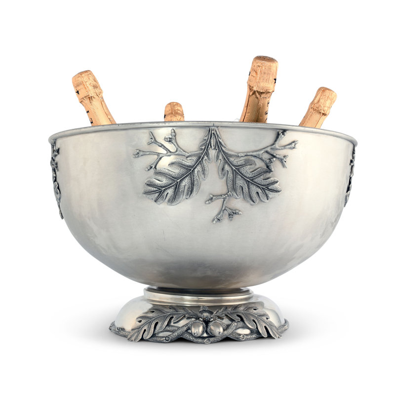 Majestic Forest Pewter Punch Bowl