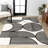 Nordby High-Low Geometric Arch Scandi Striped Black/White Rug-129807549