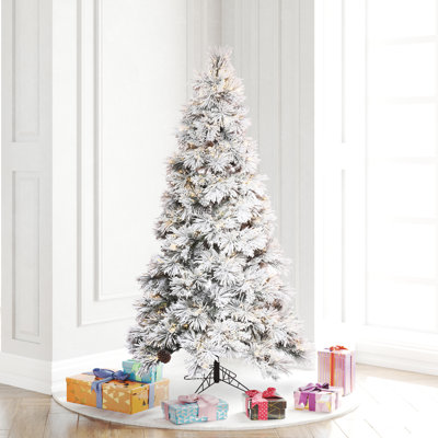 Odaniel Flocked Atka Pine Artificial Christmas Tree
