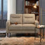 Causeuse contemporaine en tissu d'ameublement en chenille avec tissu d'ameublement en chenille