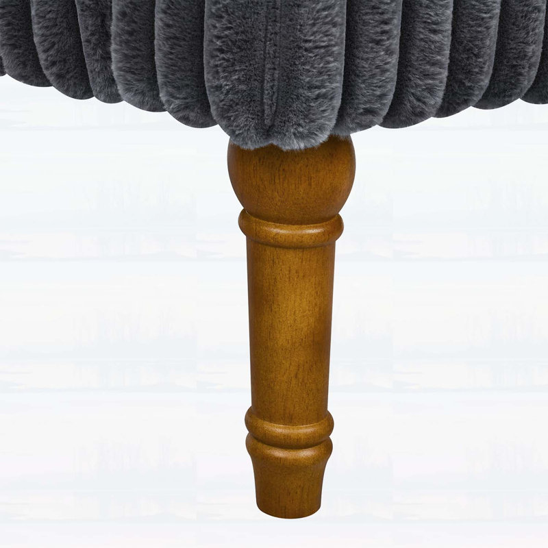 Fauteuil rembourré confortable pour le salon, Gris foncé