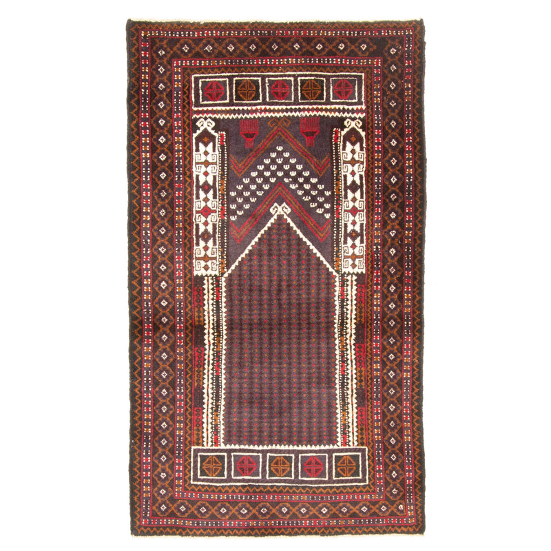 Tapis gris Teimani 2 pi 8 po x 4 pi 8 po