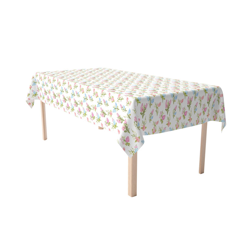 Rectangular Tablecloth, 100% Cotton, 52X104", Garden Grown Flowers, 120" L x 60" W