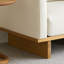Fauteuil d'appoint rembourré moderne et minimaliste avec structure en bois massif-825532763