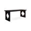 Bureau rectangulaire en bois massif noir-997106702