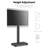 Abbing Floor TV Stand for 32-65 Inch Tvs, Modern Tall Corner TV Stands for Bedroom, Height Adjustable-742005572