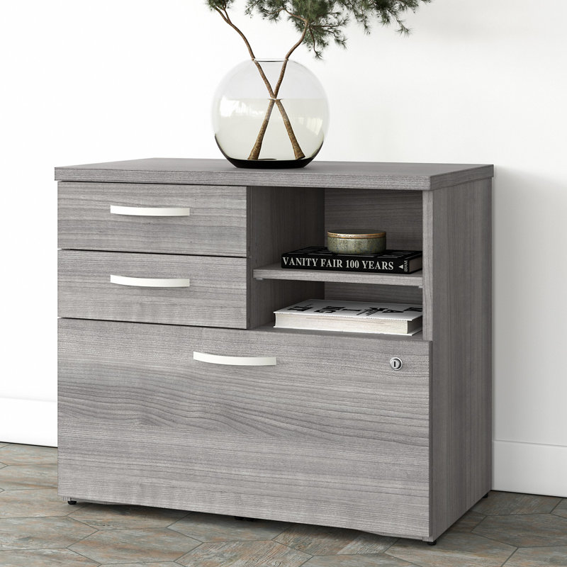 Classeur à 3 tiroirs Kemry, Gris platine