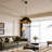 14.8'' Single-head Black Dining Chandelier Adjustable Height (including E26 Bulb)
