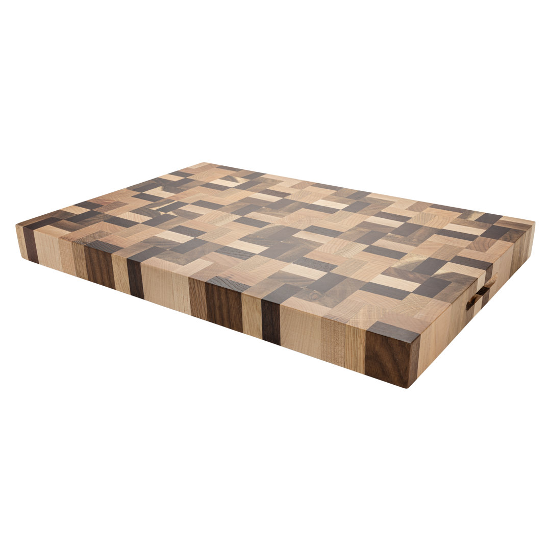Rockingham Forge Multi-Wood Rectangular Curved Edge Chopping Board