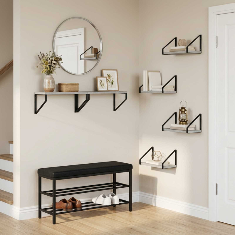 6 -Piece Steel Floating Shelf