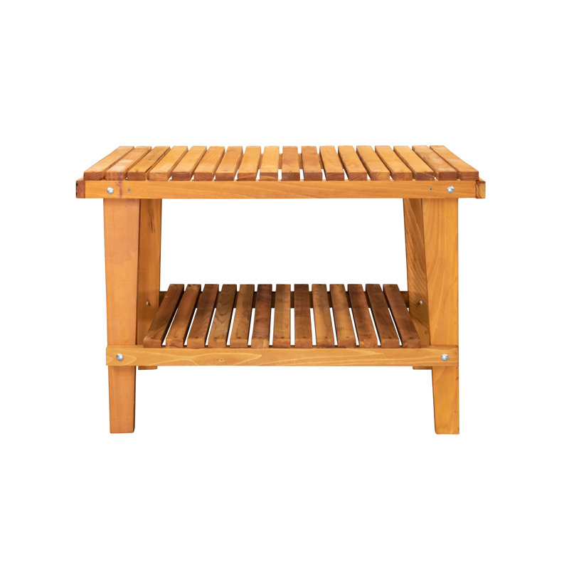 Aleeshia Cedar Coffee Table, Amish-made, Red, 18" H x 35" W x 18" L