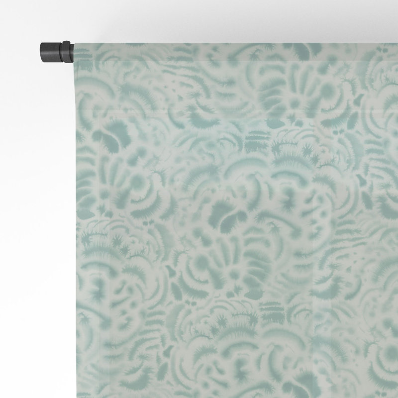 Panneau de rideau de fenêtre transparent 1 pièce Jacqueline Maldonado, Vert, 50 po x 96 po