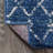 Kateshia Moroccan HYPE Boho Vintage Diamond Blue/White Rug-272836953