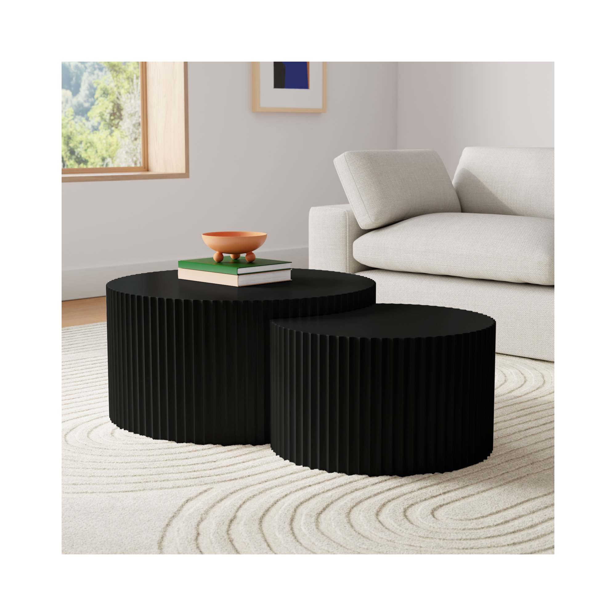 Berneice Nesting Coffee Table, Black