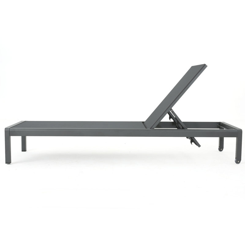 Gray Chaise - Mesh Material & Comfort With Breathable Seat