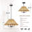 4- Light 21.6" Dimmable Hand-Woven Drum Rattan Chandelier-455406328-455406330