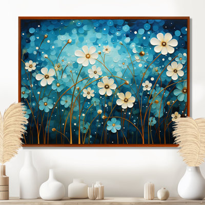 «Turquoise Tranquility», art mural abstrait