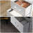 Nightstand With Charging Station, Bedside Table With Led Lights And 2 Fabric Drawers