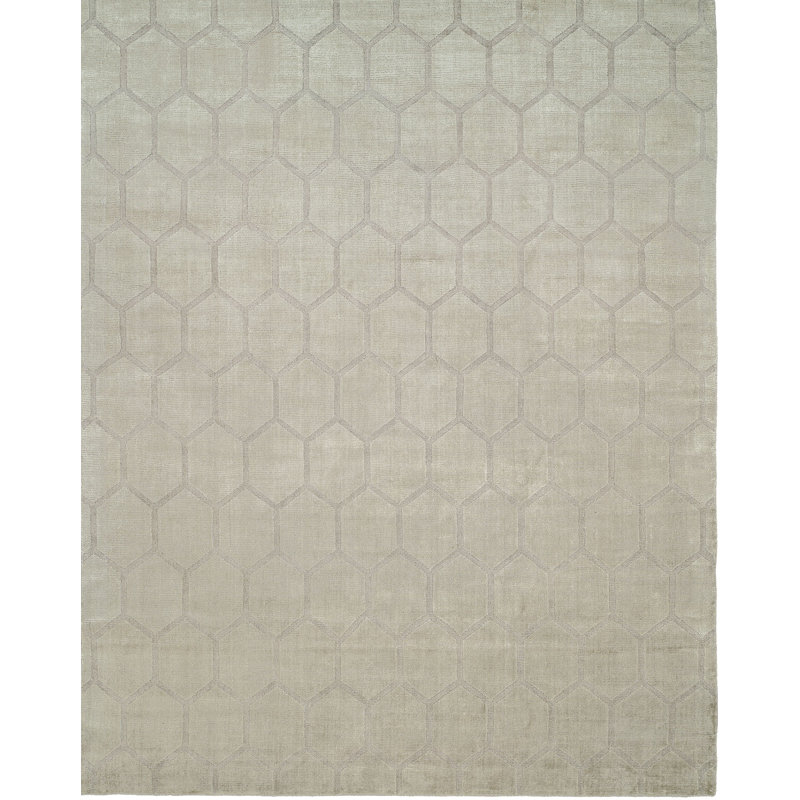 Hand Loomed Geometric Indoor Rug, Rectangle 9' x 12'