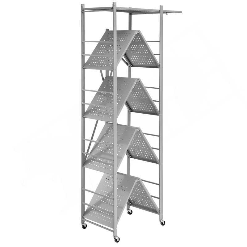 Tablette de rangement pliante avec roulettes