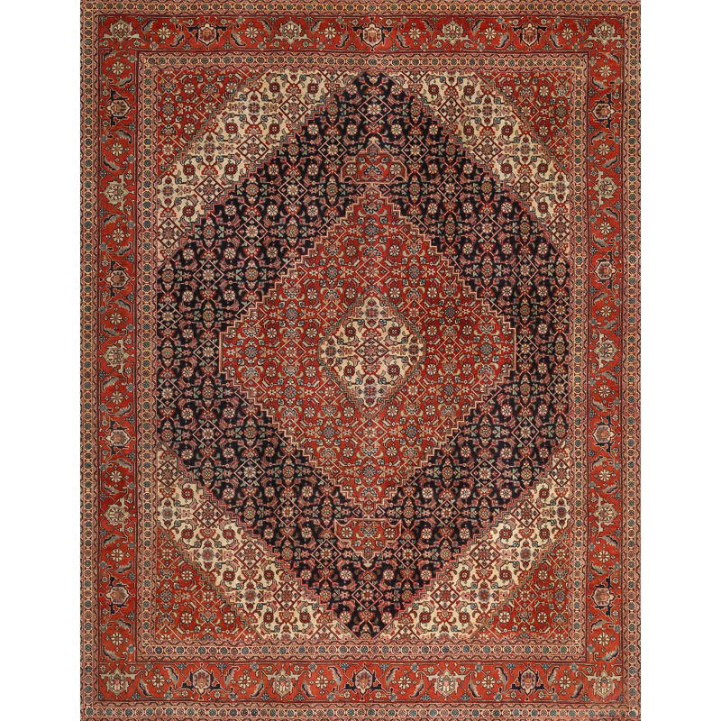 Tapis oriental brun / rouge, Rectangle 2 pi x 4 pi