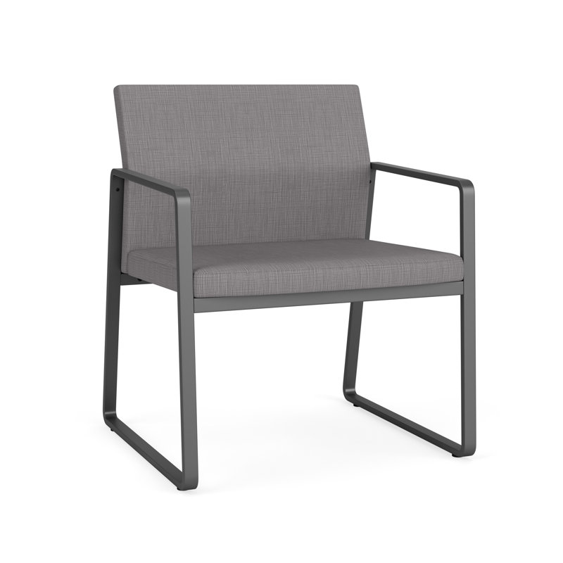 Chaise d'invité surdimensionnée Gansett, Anthracite, Acier Plot Line