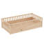  Lit sur pied en bois de taille Montessori avec barrière et porte haute sécurité, structure de lit pour enfant avec fabrication intégrée-485414766-485414769