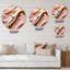 Horloge murale rose et or-93379843