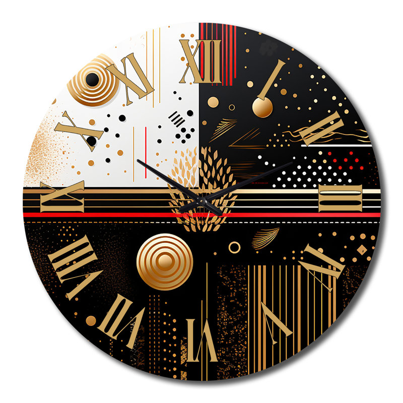 Horloge murale en métal Kamrey, Très grand