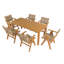 Table de salle à manger d'extérieur avec trou pour parasol, matériau durable de la hanche et conception minimaliste pour une utilisation intérieure et extérieure.-1147536149