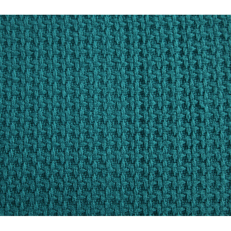 Couverture luxueuse en coton peigné, Bleu sarcelle, Grand